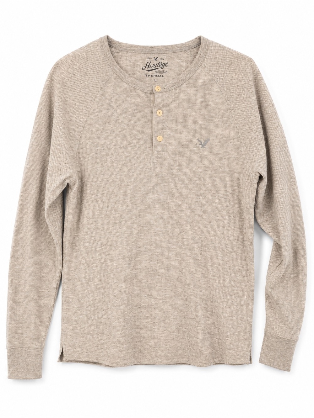 Heritage Long-Sleeve Henley Shirt - Taupe